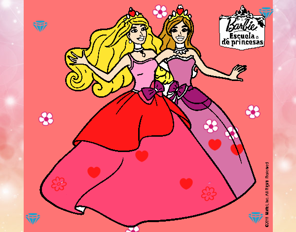 Barbie y su amiga súper felices