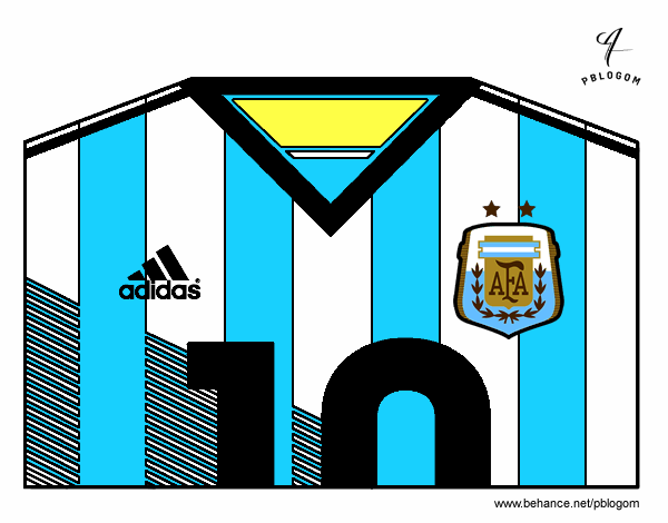 Camiseta del mundial de fútbol 2014 de Argentina