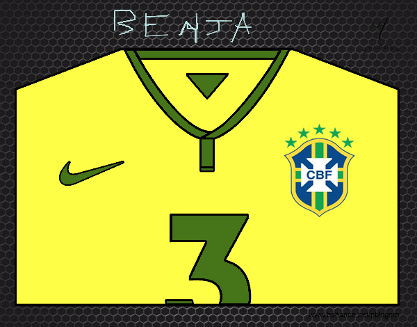 Camiseta del mundial de fútbol 2014 de Brasil