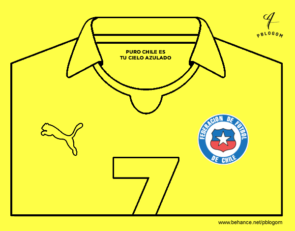 Camiseta del mundial de fútbol 2014 de Chile