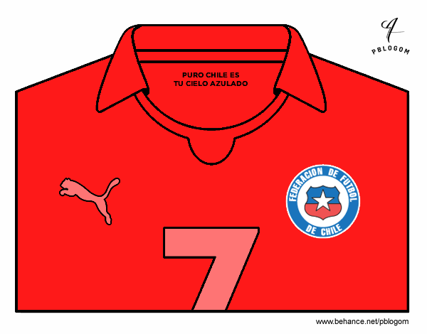 Camiseta del mundial de fútbol 2014 de Chile