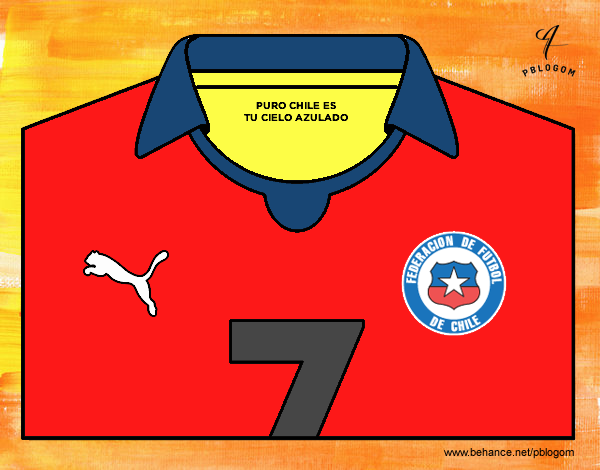 Camiseta del mundial de fútbol 2014 de Chile