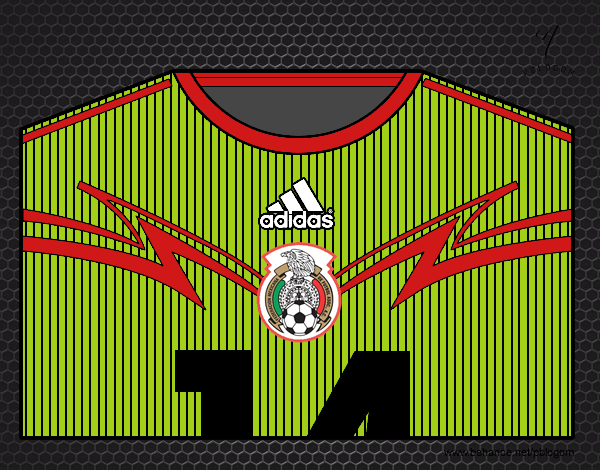 Camiseta del mundial de fútbol 2014 de México