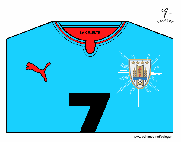 Camiseta del mundial de fútbol 2014 de Uruguay