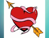 Dibujo Corazón con flecha pintado por tilditus