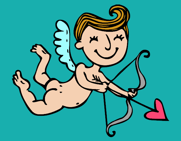 Cupido contento con flecha