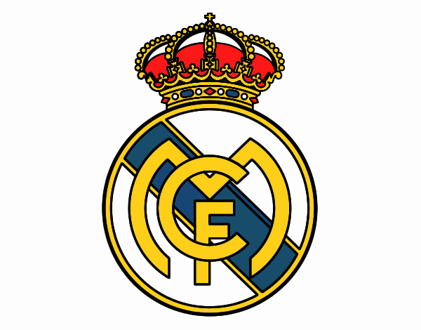 Dibujo Escudo del Real Madrid C.F. pintado por Abrahamer
