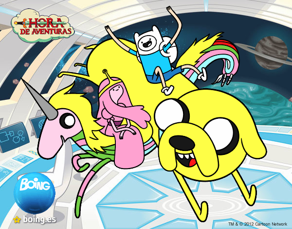 Finn y Jake con la Princesa Chicle