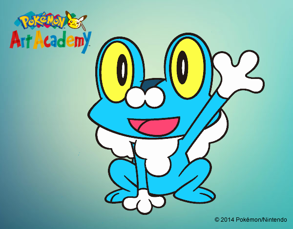 Froakie saludando