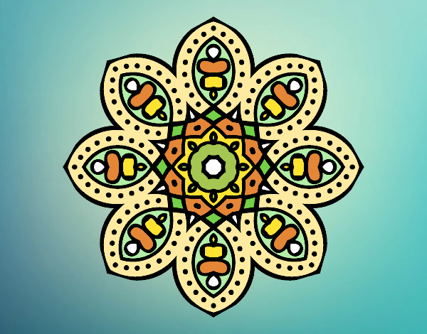 Dibujo Mandala de inspiración árabe pintado por GASNATE