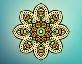 Dibujo Mandala de inspiración árabe pintado por GASNATE