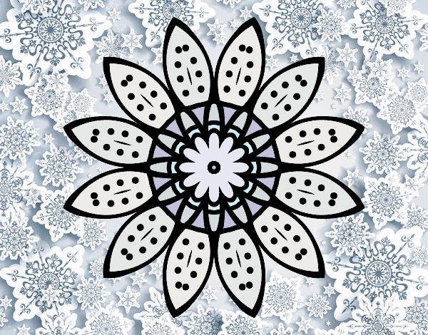 Mandala flor con pétalos