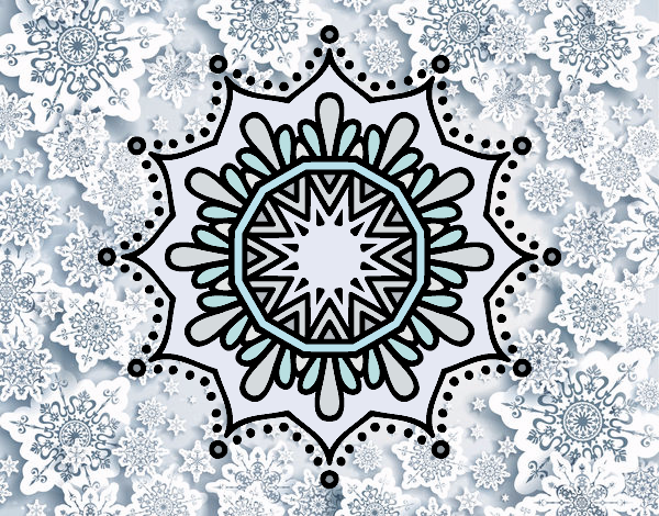 Mandala flor de nieve