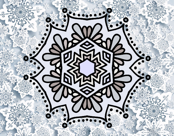 Mandala flor simétrica