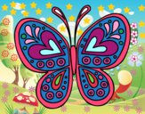 Dibujo Mandala mariposa pintado por amparo8