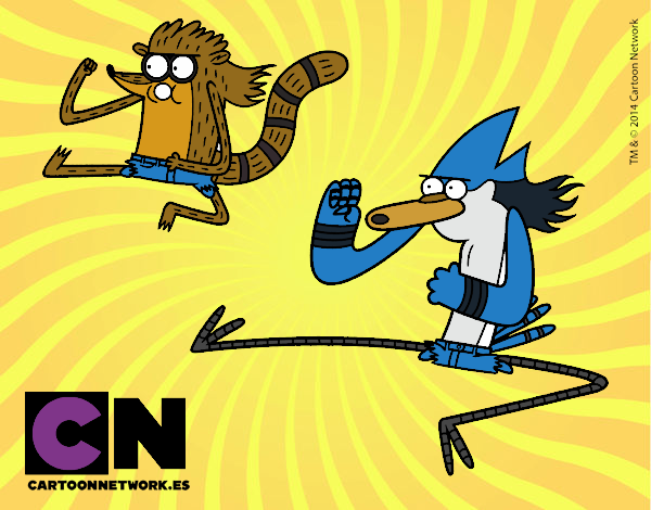 Mordecai y Rigby karatekas