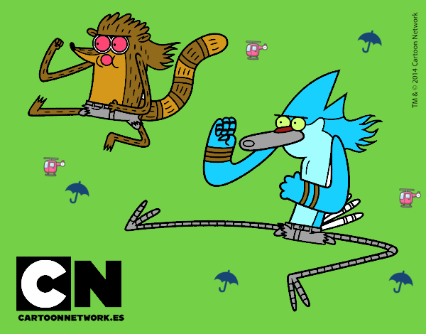 Mordecai y Rigby karatekas