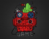 Dibujo Robot game pintado por damian007