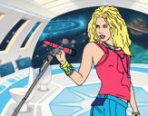 Dibujo Shakira en concierto pintado por tilditus