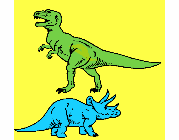 Triceratops y tiranosaurios rex