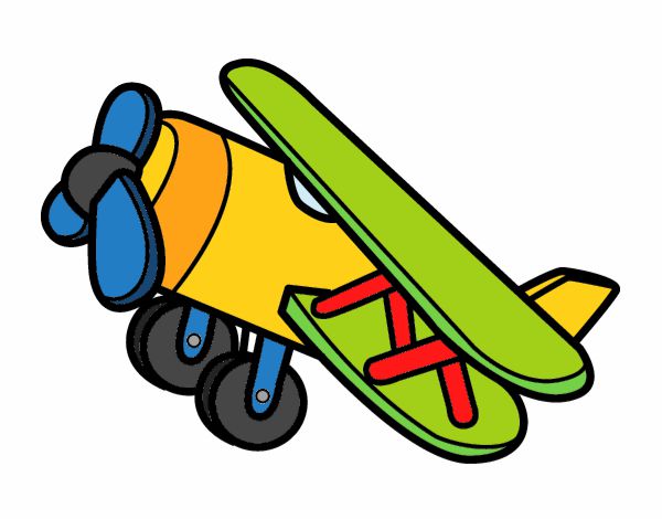 Dibujo Avión acrobático pintado por Valepxndx