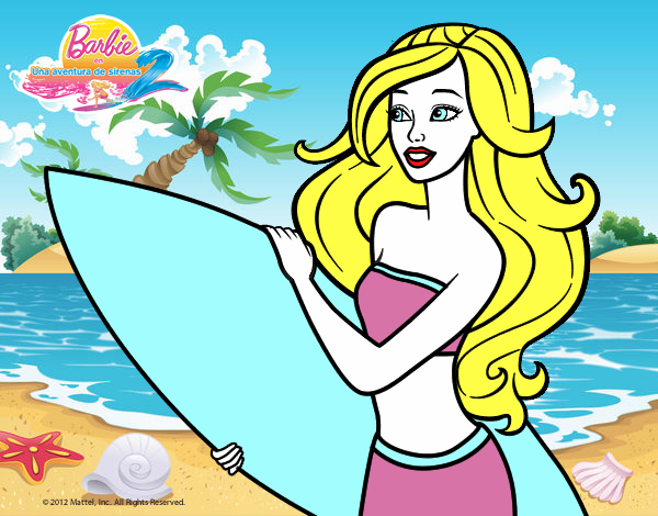 Barbie va a surfear