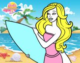 Barbie va a surfear