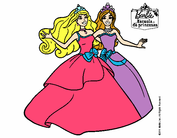 Barbie y su amiga súper felices