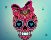 Calavera mejicana con lazo