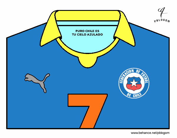 Camiseta del mundial de fútbol 2014 de Chile