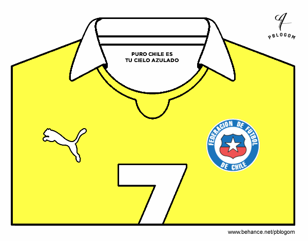 Camiseta del mundial de fútbol 2014 de Chile