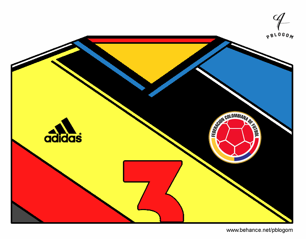 Camiseta del mundial de fútbol 2014 de Colombia