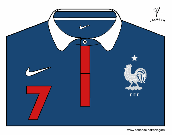 Camiseta del mundial de fútbol 2014 de Francia