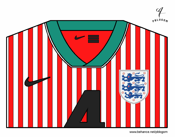 Camiseta del mundial de fútbol 2014 de Inglaterra