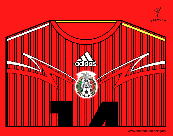 Camiseta del mundial de fútbol 2014 de México