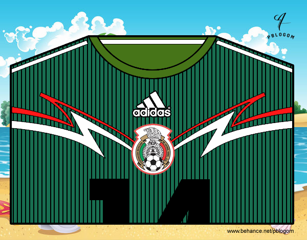 Camiseta del mundial de fútbol 2014 de México