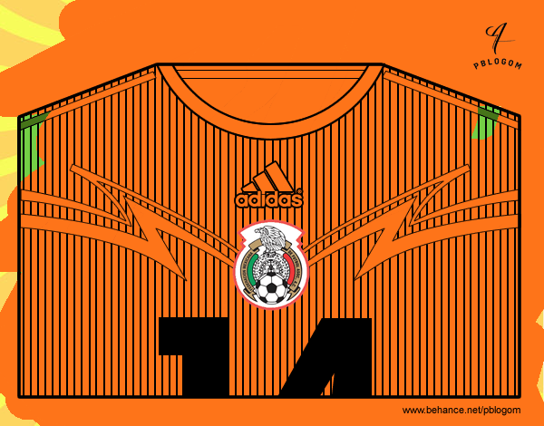 Camiseta del mundial de fútbol 2014 de México