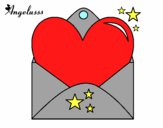 Dibujo Carta con corazón pintado por vikiisr23