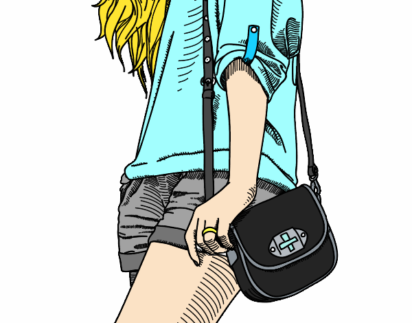 Chica con bolso