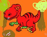 Dibujo Dinosaurio velociraptor pintado por tilditus