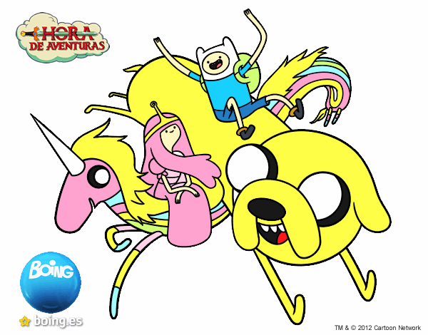 Finn y Jake con la Princesa Chicle