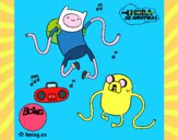 Finn y Jake escuchando música