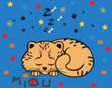Dibujo Gatito durmiendo pintado por esmelu