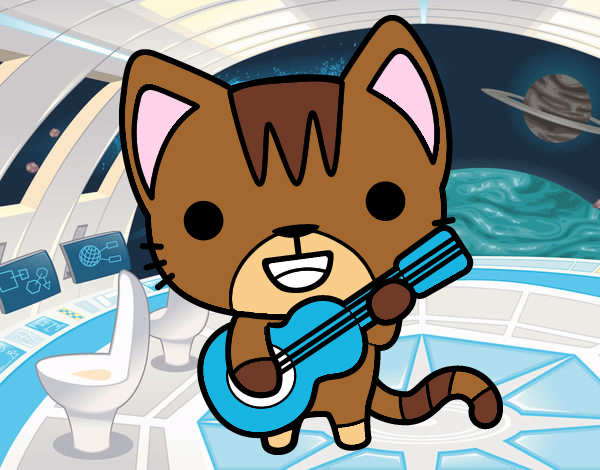 Gato guitarrista