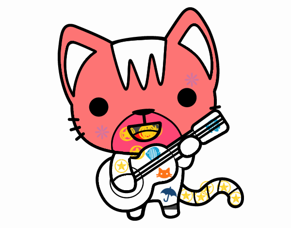 Gato guitarrista