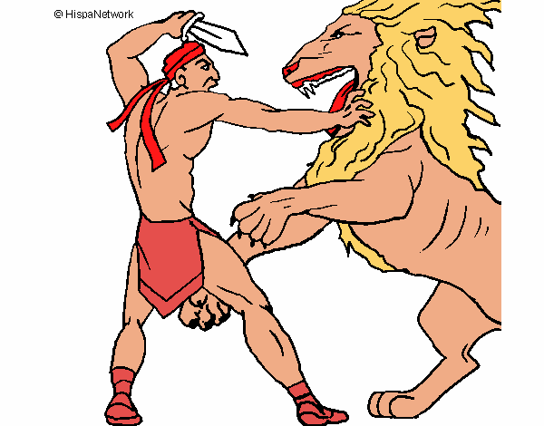 Gladiador contra león