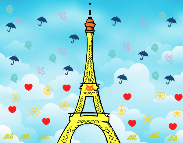 Dibujo La torre Eiffel pintado por esmelu