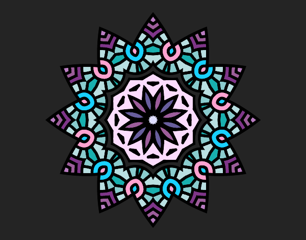 Mandala estrella floral