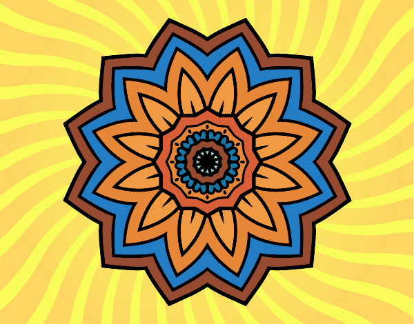 Mandala flor de girasol