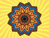 Dibujo Mandala flor de girasol pintado por HugoL